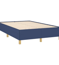 Boxspringbett mit Matratze Blau 120x190 cm Stoff