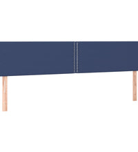 Boxspringbett mit Matratze Blau 120x190 cm Stoff