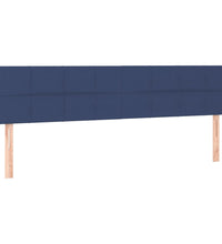 Boxspringbett mit Matratze Blau 120x190 cm Stoff
