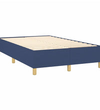 Boxspringbett mit Matratze Blau 120x190 cm Stoff