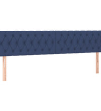 Boxspringbett mit Matratze Blau 120x190 cm Stoff
