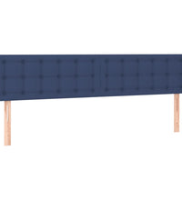 Boxspringbett mit Matratze Blau 120x190 cm Stoff