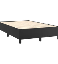 Boxspringbett mit Matratze Schwarz 120x190 cm Kunstleder