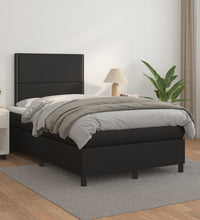 Boxspringbett mit Matratze Schwarz 120x190 cm Kunstleder