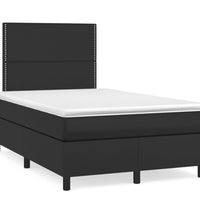 Boxspringbett mit Matratze Schwarz 120x190 cm Kunstleder