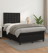 Boxspringbett mit Matratze Schwarz 120x190 cm Kunstleder