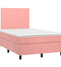 Boxspringbett mit Matratze Rosa 120x190 cm Samt