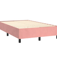 Boxspringbett mit Matratze Rosa 120x190 cm Samt