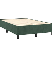 Boxspringbett mit Matratze Dunkelgrün 120x190 cm Samt