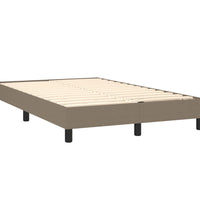 Boxspringbett mit Matratze & LED Taupe 120x190 cm Stoff