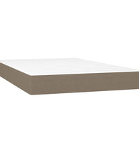 Boxspringbett mit Matratze & LED Taupe 120x190 cm Stoff