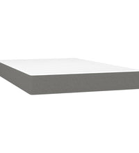 Boxspringbett mit Matratze & LED Dunkelgrau 120x190 cm Stoff