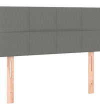 Boxspringbett mit Matratze & LED Dunkelgrau 120x190 cm Stoff