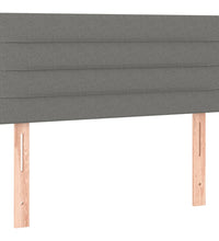 Boxspringbett mit Matratze & LED Dunkelgrau 120x190 cm Stoff