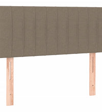 Boxspringbett mit Matratze & LED Taupe 120x190 cm Stoff