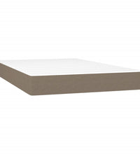 Boxspringbett mit Matratze & LED Taupe 120x190 cm Stoff