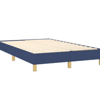 Boxspringbett mit Matratze & LED Blau 120x190 cm Stoff