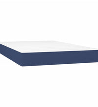 Boxspringbett mit Matratze & LED Blau 120x190 cm Stoff