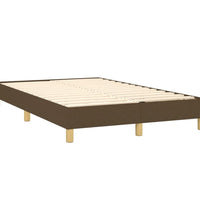 Boxspringbett mit Matratze & LED Dunkelbraun 120x190 cm Stoff