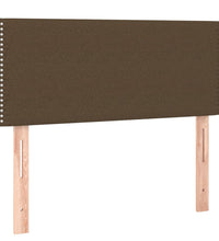 Boxspringbett mit Matratze & LED Dunkelbraun 120x190 cm Stoff