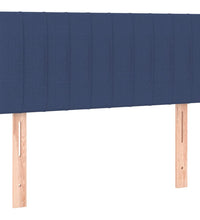 Boxspringbett mit Matratze & LED Blau 120x190 cm Stoff