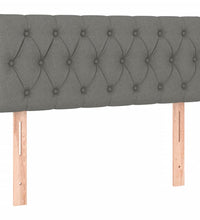 Boxspringbett mit Matratze & LED Dunkelgrau 120x190 cm Stoff