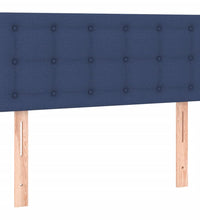 Boxspringbett mit Matratze & LED Blau 120x190 cm Stoff