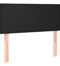 Boxspringbett mit Matratze & LED Schwarz 120x190 cm Kunstleder