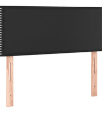 Boxspringbett mit Matratze & LED Schwarz 120x190 cm Kunstleder