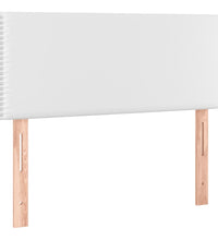 Boxspringbett mit Matratze & LED Weiß 120x190 cm Kunstleder