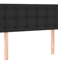 Boxspringbett mit Matratze & LED Schwarz 120x190 cm Kunstleder