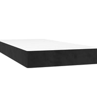 Boxspringbett mit Matratze & LED Schwarz 120x190 cm Samt