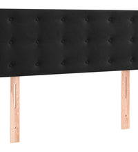 Boxspringbett mit Matratze & LED Schwarz 120x190 cm Samt
