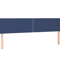 Boxspringbett mit Matratze & LED Blau 120x190 cm Stoff
