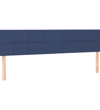 Boxspringbett mit Matratze & LED Blau 120x190 cm Stoff