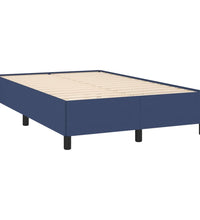 Boxspringbett mit Matratze & LED Blau 120x190 cm Stoff