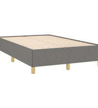 Boxspringbett mit Matratze & LED Dunkelgrau 120x190 cm Stoff
