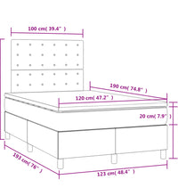Boxspringbett mit Matratze & LED Blau 120x190 cm Stoff