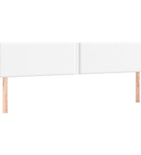 Boxspringbett mit Matratze & LED Weiß 120x190 cm Kunstleder