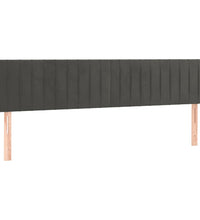 Boxspringbett mit Matratze & LED Dunkelgrau 120x190 cm Samt