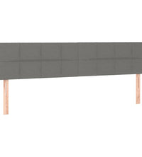 Boxspringbett mit Matratze Dunkelgrau 120x190 cm Stoff