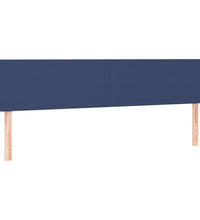 Boxspringbett mit Matratze Blau 120x190 cm Stoff