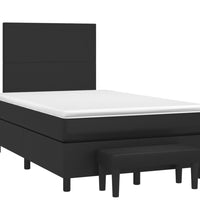 Boxspringbett mit Matratze Schwarz 120x190 cm Kunstleder