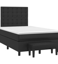 Boxspringbett mit Matratze Schwarz 120x190 cm Kunstleder