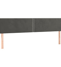Boxspringbett mit Matratze Dunkelgrau 120x190 cm Samt