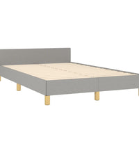 Bettgestell ohne Matratze Hellgrau 120x190 cm Stoff