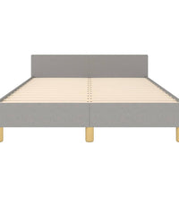 Bettgestell ohne Matratze Hellgrau 120x190 cm Stoff