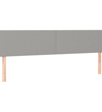 Bettgestell ohne Matratze Hellgrau 120x190 cm Stoff