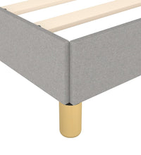 Bettgestell ohne Matratze Hellgrau 120x190 cm Stoff