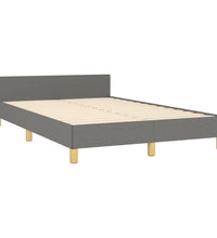 Bettgestell ohne Matratze Dunkelgrau 120x190 cm Stoff